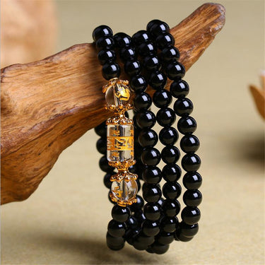 2022- YEAR of the TIGER Obsidian Chinese Horoscope Animal Wrap Bracelet
